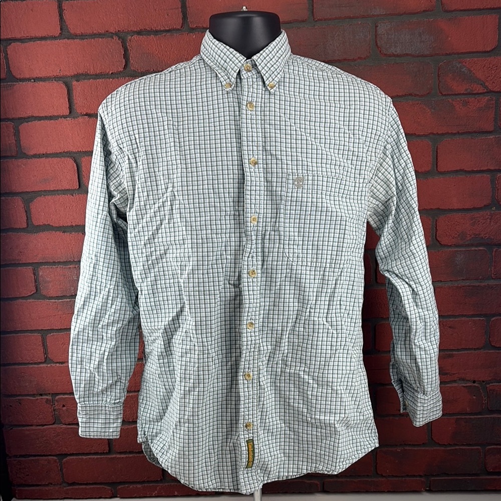 Timberland Shirt Mens Small Checkered Button Down‎